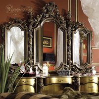 Lit à baldaquin King Size en bois massif de style classique européen, mobilier de chambre à coucher de luxe personnalisé, très populaire en France