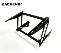Table pliante en fer moderne à fermeture douce, cadre réglable en hauteur, mécanisme de levage, quincaillerie pour bureau à domicile et chambre à coucher