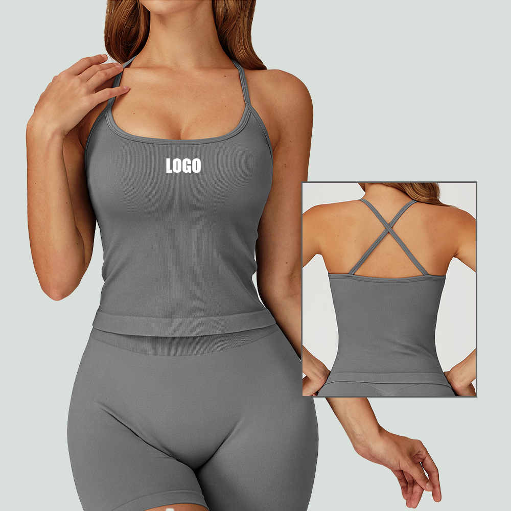 High Impact Sports Support Yoga For Women Backless Yoga Bra Fitness Gym Tank Top Running Workout Sports Top