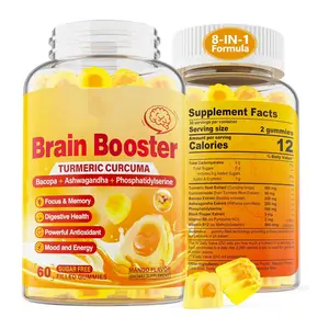 Oem Fosfatidylserine Gummies Lecithine Supplement Energie Stemming Booster Brain Gummies Vloeibaar Gevuld