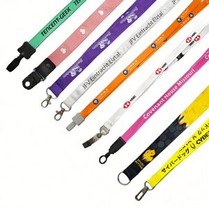 Design Wholesale Custom Sublimation Printed ID Card Badge Holder <b>Polyester</b> <b>Lanyard</b> Keychain <b>Lanyards</b> with Logo Custom - Product Image 6