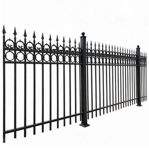 Vallas Clásicas Europeas de Hierro Forjado con Volteos, Recubrimiento en Polvo de Alta Temperatura, 6 Pies, Colores Personalizables <span class=keywords><strong>para</strong></span> Patio y Jardín - Product Image 2