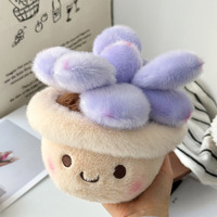 Figurine en peluche amusante de bonsaï d'arbre de simulation, succulente porte-bonheur, décoration végétale d'intérieur pour Bros, 18 cm, vente en gros