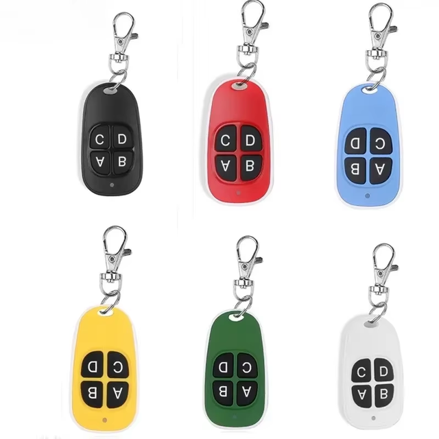Universal 433MHz Wireless Remote Control Garage Door Opener with 4 Keys and Learning Code Function Indoor & Outdoor Use