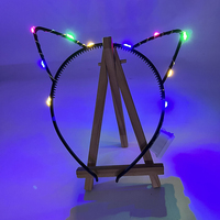 Mode lumière LED oreilles de chat bandeau lumineux brillant bandeaux fête d'anniversaire faveur fournitures tête accessoires
