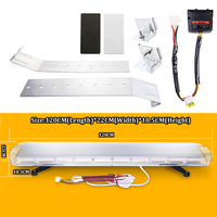 Barra de luz estroboscópica DE EMERGENCIA LED de 47 pulgadas y 220W, luz de advertencia intermitente ámbar azul amarillo para montaje en techo, seguridad y coches de emergencia
