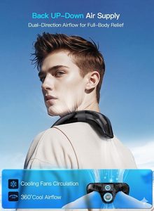 Semiconductor Cooling Neck <b>Fan</b> 5200mAh Rechargeable Wearable Air Conditioner Personal Neck <b>Cooler</b> Portable for Outdoor - Product Image 3