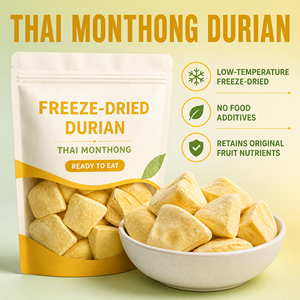 Durian Monthong Tailandés Liofilizado en Trozos Dorados Crujientes para Importadores, Distribuidores, Compradores y Proveedores de Pedidos al por Mayor - Product Image 2