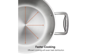 Premium Artisan Stainless Steel Triply Saucepan with Lid, Heavy-Duty Construction, Compatible with Gas and <b>Induction</b> Stoves - Product Image 6