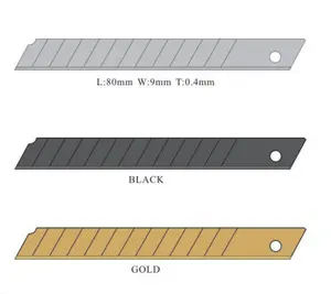 9mm altın siyah yapış kapalı tek kenar bıçakları 9mm snap-off blade