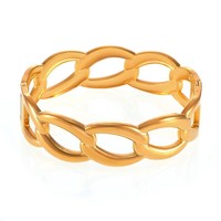 Ensemble de bracelets de luxe en or 18 carats, acier inoxydable, zircon, charme géométrique, bracelet minimaliste tendance, bijoux pour femme