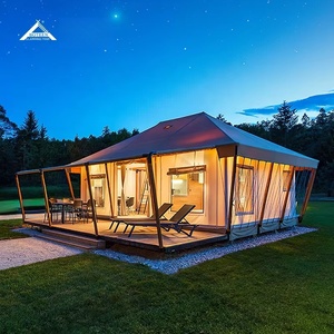 High Quality Fireproof And Waterproof Canvas Camping <strong>Tent</strong> Luxury Safari Style With Patio For Safari Adventures - Product Image 6