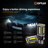 T15 LED voiture W16W 921 5W Super lumineux 3020 SMD Canbus rouge ambre blanc 6000K 3000K aucune erreur 10-30V LED feu arrière ampoule de recul