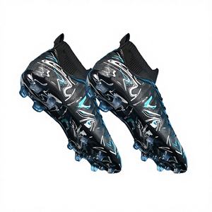 Nuevas Zapatillas de Fútbol de Entrenamiento para Hombre, Diseño Negro Luna Blanca, Tacos AG, Parte Superior de PU y Malla, para Adultos, Profesionales - Product Image 1