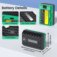 2 Paket Baterai Kamera 2600mAh untuk Sony A7iii A7iv A7C FX3 A6600 dengan Pengisian Langsung USB-C Indikator LED NP-FZ100 OEM