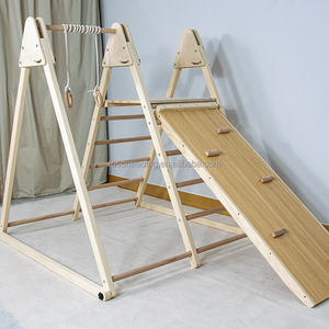 โครงไม้ปีนป่ายในร่มพร้อมถุงชิงช้าสำหรับเด็กเล็ก - Product Image 6