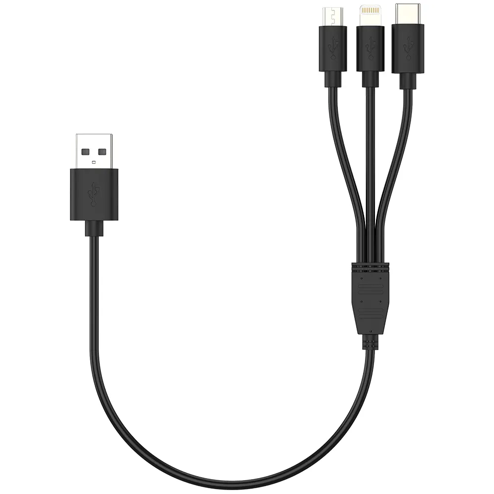 3 in 1 Charging Cable USB A to Micro, Lilghtning, Type-C