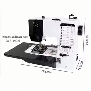 Mini machine à coudre de bureau multifonctionnelle électrique domestique avec pédale pour coton, lin, denim et travaux manuels - Product Image 2