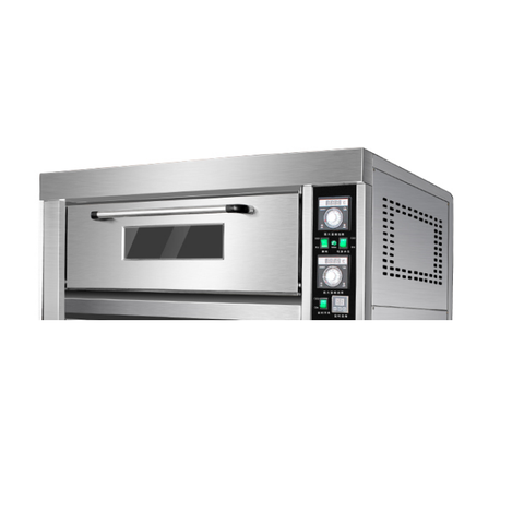 2025 China Commercial Industrial Bakery Electric Deck Pizza Bread 1 Deck 2 Trays Baking Pizza Oven