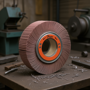 Ttake Abrasive Cloth Flap <b>Wheel</b> 165x50x54 Mm With Hole For Metal <b>Grinding</b> - Product Image 3