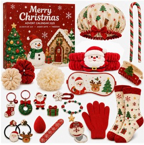 Christmas Advent Calendar 24 Days Surprise Blind <b>Box</b> Unisex DIY Jewelry <b>Toy</b> Set Customized Color Plastic Xmas Countdown Holiday - Product Image 2