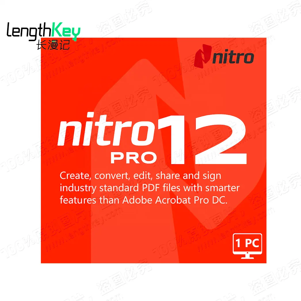 Nitro Pro 12-clave de licencia Original oficial, activación en línea para edición de por vida, software en PDF, 24/7