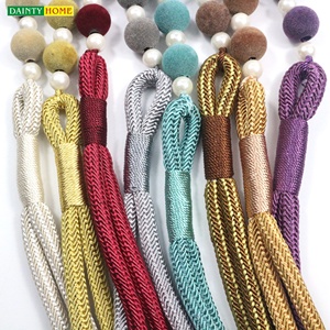 Nouveau Design Velours Perles Type Boule Suspendue Crochet Cravate Accessoire En Gros Moderne Rideau Gland - Product Image 4