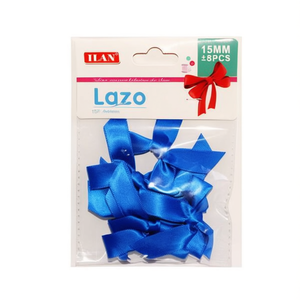 Fiocchi di nastro blu Ilan Lazo da 15 mm per decorazioni e lavori artigianali - Product Image 2