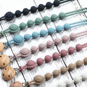 Nouveau modèle de <span class=keywords><strong>sucette</strong></span> en silicone sans BPA de qualité alimentaire, sangle souple et flexible avec clip pour sucettes de dentition pour bébé - Product Image 6
