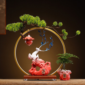 <span class=keywords><strong>Fontana</strong></span> di ceramica elegante <span class=keywords><strong>blu</strong></span>/rosso con candela accesa per l'arredamento del giardino di casa - Product Image 2
