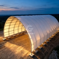 Abri pour équipement agricole extérieur, tente en tissu imperméable, structure en arche pour machines agricoles, véhicules et stockage de foin