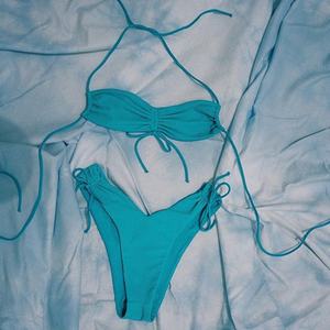 Nuevo Diseño de Bikini de Dos Piezas con Tirantes Triangulares, Spandex/Poliéster de Secado Rápido, con Lazos Laterales Ajustables, Traje de Baño para Mujer 2025 - Product Image 2