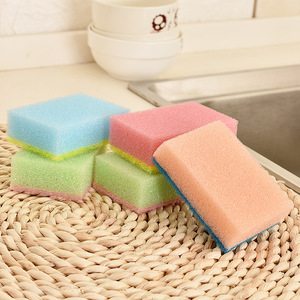 ฟองน้ำล้างจานสองด้านสีสันสดใส รูปทรงสี่เหลี่ยม สำหรับทำความสะอาดห้องครัว - Product Image 2