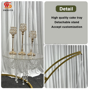 LEDA New Design Party Event Decor Gold Metal <b>Stand</b> <b>Backdrop</b> Horn-shaped Met for Wedding - Product Image 3