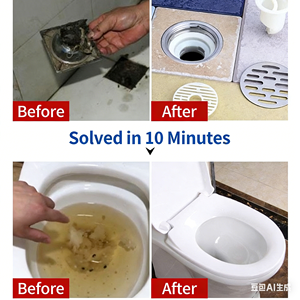 Potente pulitore di scarico lavandini servizi igienici dissolve fortemente zoccoli impedisce blocchi elimina odori deodorizza unclog idraulico - Product Image 3
