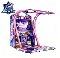 Machine de danse à monnayeur pour 2 joueurs, jeu de rythme musical d'arcade, LED, plastique, anglais, pour centre de jeux