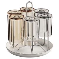 Organisateur de tasses pour comptoir, support robuste pour verres inversés, porte-gobelets compact en acier inoxydable pour la cuisine