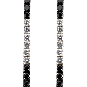 Pulsera de tenis clásica retro en blanco y negro de 4.20MM con circonita cúbica de corte europeo, unión perfecta, joyería fina de lujo - Product Image 1