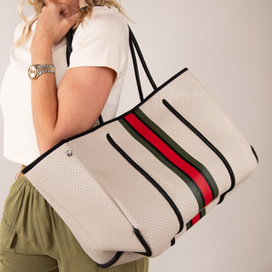 ネオプレン女性用大型ハンドバッグ多目的ジムプールビーチトートバッグ夏春用カスタムロゴ - Product Image 2