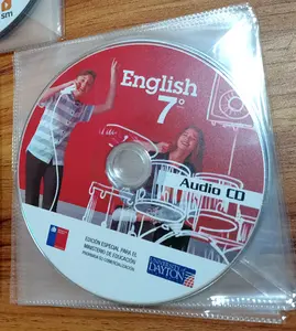 אספקת שלך ויניל CD ללמוד אנגלית cd ו-dvd עותק שריפת לחיצה והדפסה ב ברור פלסטיק PP PVC שרוול אריזה