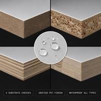 Panneau stratifié PET multi-substrats, MDF PET / panneau de particules PET / contreplaqué PET pour la production de divers meubles