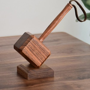 Ouvre-bouteille Marteau de Thor en bois de hêtre 19,5x8x6cm Marron café Décoration d'intérieur Ouvre-bière - Product Image 2