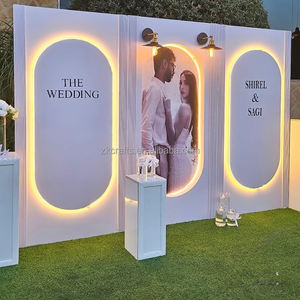 Arche de <span class=keywords><strong>mariage</strong></span> en acrylique personnalisée avec éclairage LED, design ovale, panneau de fond de scène pour les événements de <span class=keywords><strong>mariage</strong></span>, fête d'anniversaire - Product Image 4