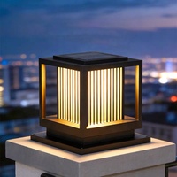 Lampe solaire LED d'extérieur pour poteau de clôture, étanche IP65, pour jardin et aménagement paysager