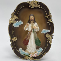 Vente en gros de cadeaux religieux catholiques en résine tenture murale Cher conseil sculptures d'images sacrées de Jésus Statues chrétiennes