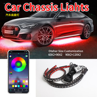 Bande LED étanche en silicone RGB 12V, lumières d'ambiance /AUDI/Tesla///VW/ Supports de montage universels pour éclairage automobile