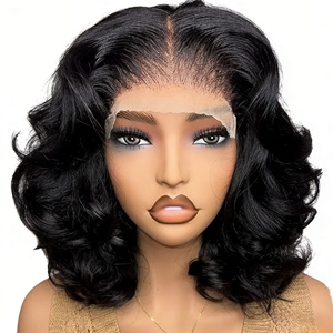 Chaofan Hair Perruque Lace Front HD 13x4, Cheveux Humains Vierges 100%, Ondulation Body Wave 200%, Bob Court Pré-épilée, Fabricant Grossiste Personnalisé, <span class=keywords><strong>Braz</strong></span> - Product Image 5