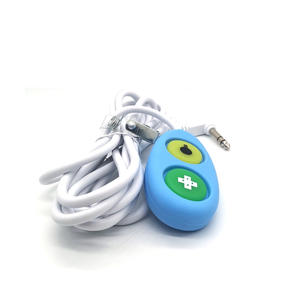 2 Tasten Silikon Mobil teil Krankens ch wester Anruf Anhänger 6,35mm Stereo TRS Telefonbuchse Kabel - Product Image 2