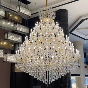 Phong cách Bắc Âu trang trí sảnh khách sạn sang trọng tùy chỉnh lớn dự án pha lê K9 LED Đèn chùm ánh sáng - Product Image 2