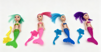 Poupée sirène à corps solide de 5 pouces, jouet pour filles, poupée princesse sirène colorée pour enfants, cadeau